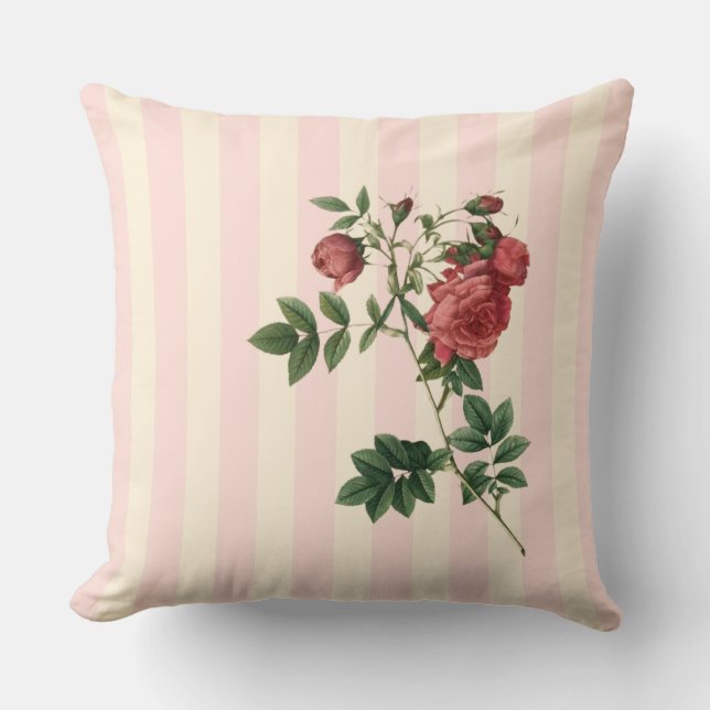 Cojín decorativo botánico Rosa Rapa (Anverso)