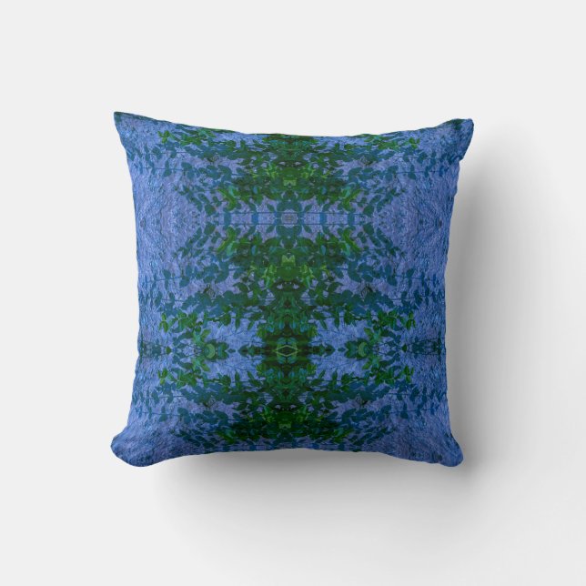 Cojín Decorativo Botánico verde azul (Anverso)