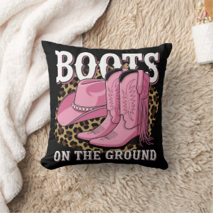 Cojín Decorativo Botas en el Suelo Western Cowgirl Linedance 