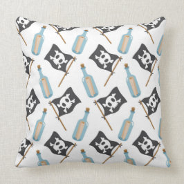 Cojín Decorativo Botella alegre del mensaje de la bandera de