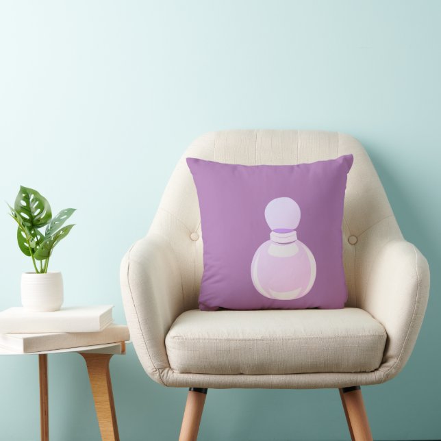 Cojín Decorativo Botella Perfume Púrpura (Silla)