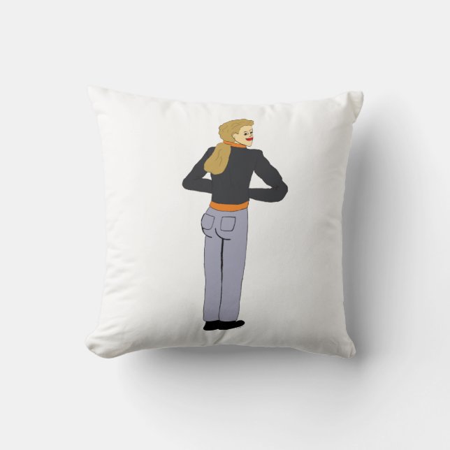 Cojín Decorativo botón chica (Anverso)