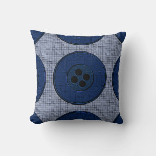 Cojín Decorativo Botones azules