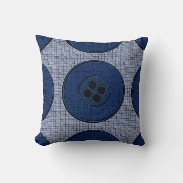 Cojín Decorativo Botones azules (Anverso)