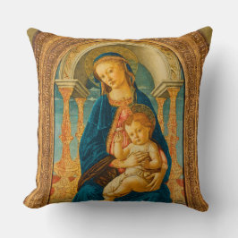 Cojín Decorativo Botticelli (1445-1510) Madonna & Child Enthroned