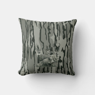 Cojín Decorativo Bottomland Camo Whitetail Deer Mule Deer Pronghorn
