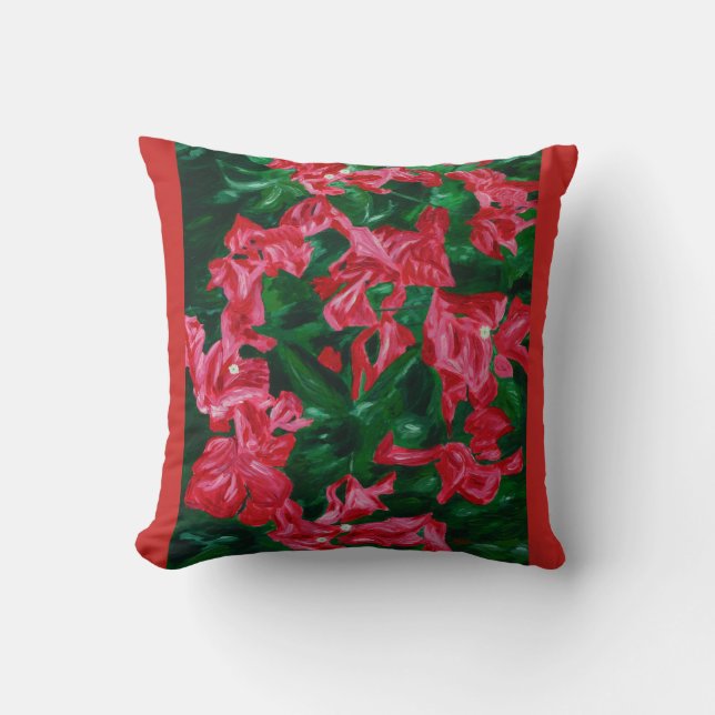 Cojín Decorativo Bougainvilleas - oda a la naturaleza, Pillow (Anverso)