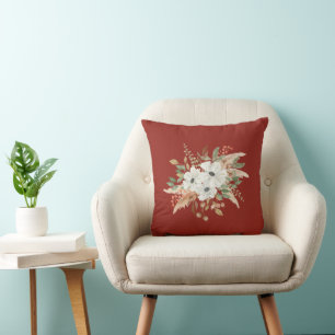 Cojín Decorativo Bouquet acuarela de invierno otoño
