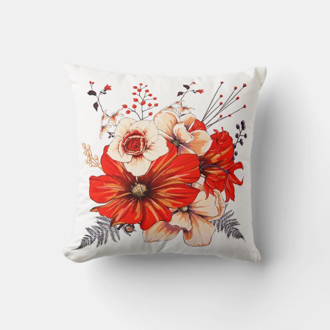 Cojín Decorativo Bouquet Christmassy Florals Foliage Berries (Anverso)