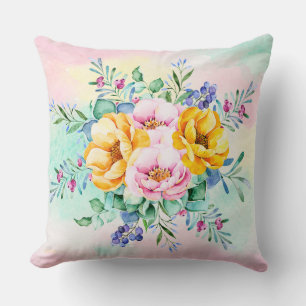 Cojín Decorativo Bouquet de flores coloridas
