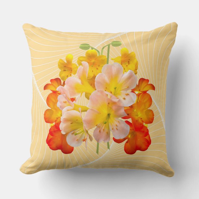 Cojín Decorativo Bouquet Orchid Flower Art Print (Anverso)