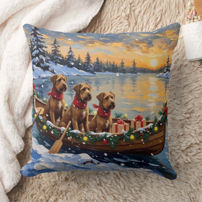 Cojín Decorativo Bouvier des Flandres Christmas Boat Holiday (Manta)