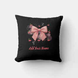 Cojín Decorativo Bow and Cherries Throw Pillow
