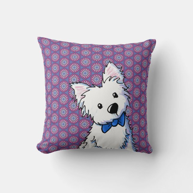 Cojín Decorativo Bow Tie Westie  (Anverso)