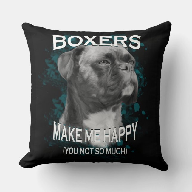 Cojín Decorativo Boxer Dog Animal Aovers Art (Anverso)