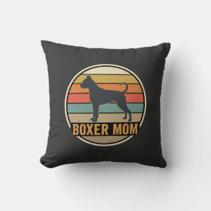 Cojín Decorativo Boxer Mamá Retro Atardecer Perro