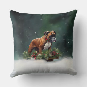 Cojín Decorativo Boxer Navidad nieve invierno
