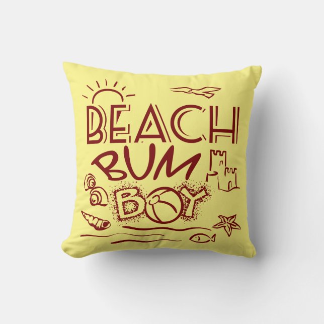 Cojín Decorativo Boys Beach Bum (Anverso)