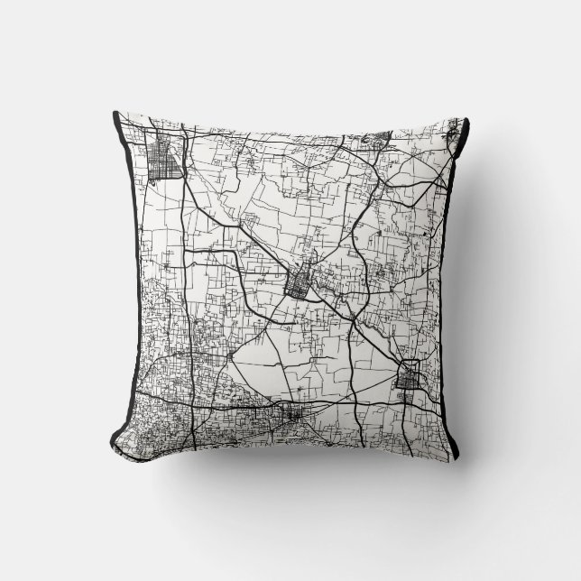 Cojín Decorativo Bozhou China City Map (Anverso)