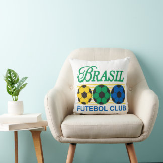 Cojín Decorativo Brasil Futebol Club Vintage Soccer