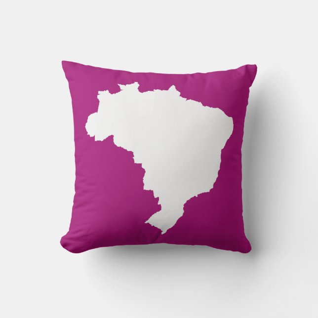Cojín Decorativo Brasil morado festivo (Anverso)