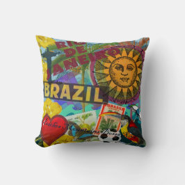 Cojín Decorativo Brasil Río de Janiero Sun Viaje Arte Colorido