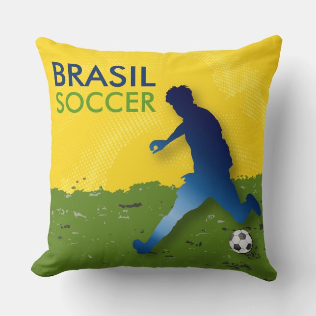 Cojín Decorativo Brasil Soccer (Anverso)
