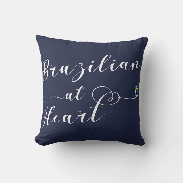 Cojín Decorativo Brasil: Un Cushion con el corazón en Brasil (Anverso)
