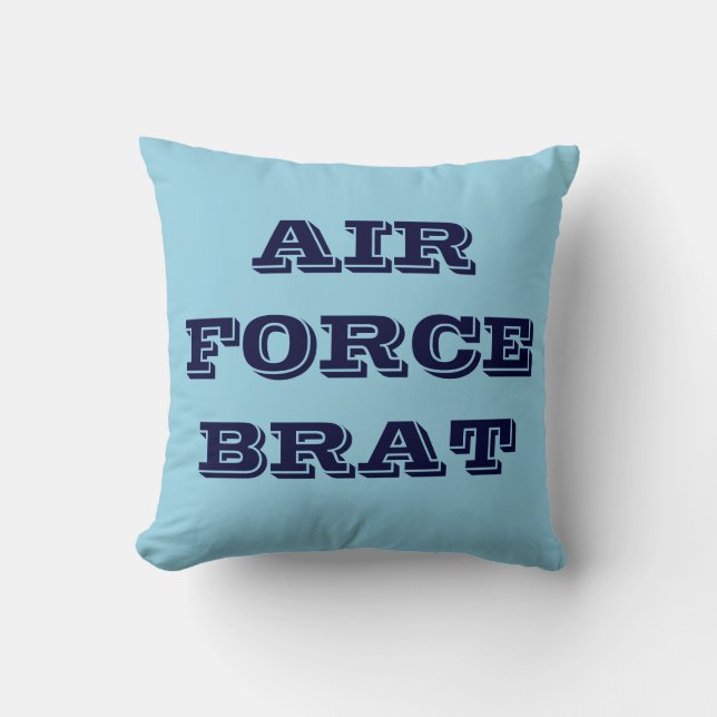 Cojín Decorativo Brat de la Fuerza Aérea Pillow (Anverso)