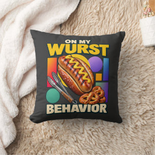 Cojín Decorativo Bratwurst en mi parrilla de comportamiento Wurst M