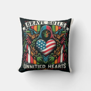 Cojín Decorativo Brave Souls United Hearts" - Audaz Tip Multicolore