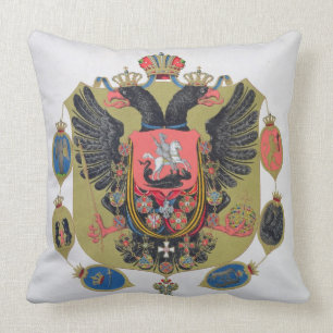 Cojín Decorativo Brazos y escudo del estado de Rusia imperial, f