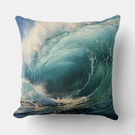 Cojín Decorativo Breaking Surf Painting