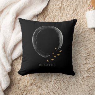 Cojín Decorativo BREATHE personalizable Círculo Zen Enso Ginkgo Art