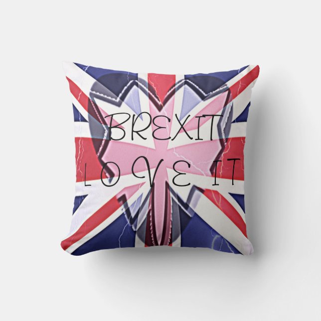 Cojín Decorativo BREXIT Ama o déjalo (Anverso)