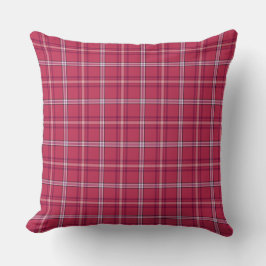 Cojín Decorativo Brick Red and Soft Peach Plaid