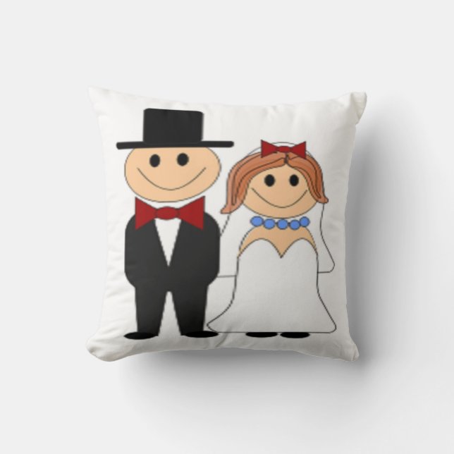 COJÍN DECORATIVO BRIDE Y GROOM (Anverso)