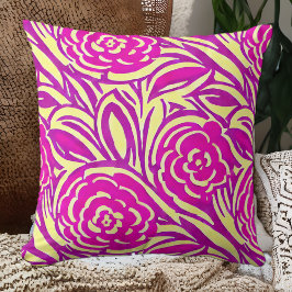 Cojín Decorativo Bright Boho Floral Swirl Watercolor