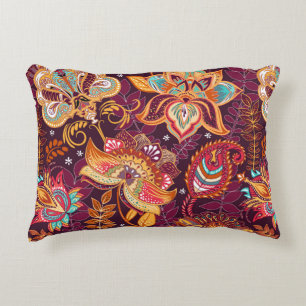 Cojín Decorativo Bright seamless pattern in paisley style. Colorful