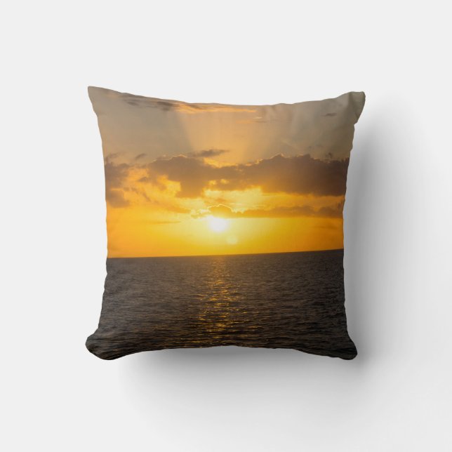 Cojín Decorativo Bright Sunset on the Ocean (Anverso)