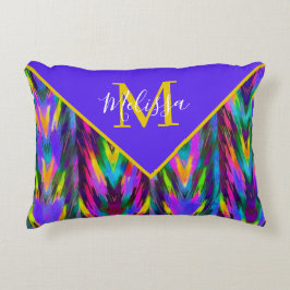 Cojín Decorativo Brillante chevron tribal personalizado