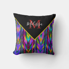 Cojín Decorativo Brillante chevron tribal personalizado