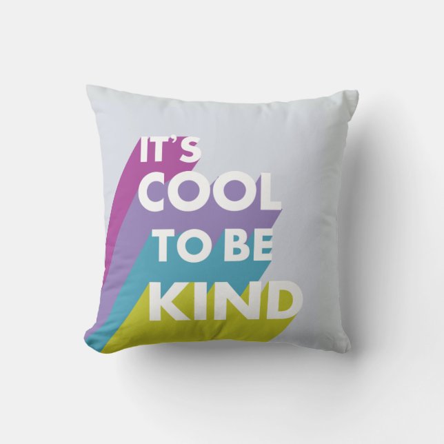 Cojín Decorativo Brillante Es genial ser amable, lindo y moderno (Anverso)
