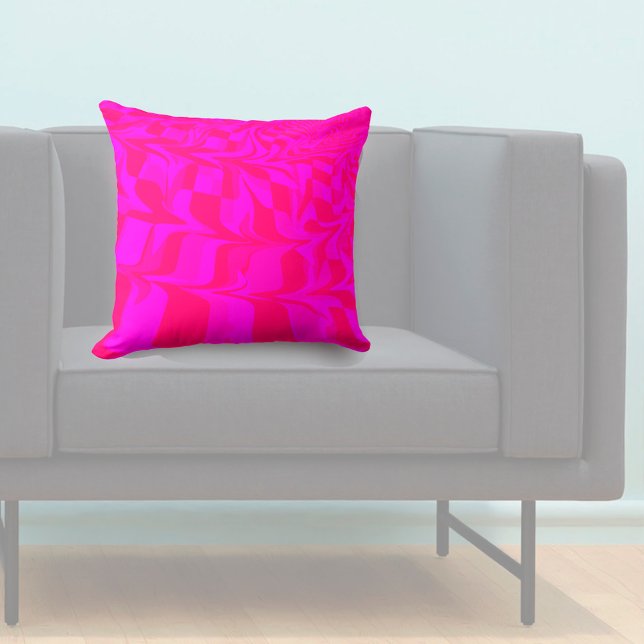 Cojín Decorativo Brillante Fuscia Resumen Ave Tropical (Subido por el creador)