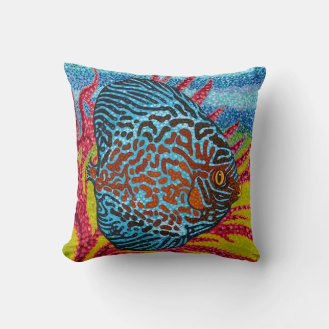 Cojín Decorativo Brillante pescado tropical II (Anverso)