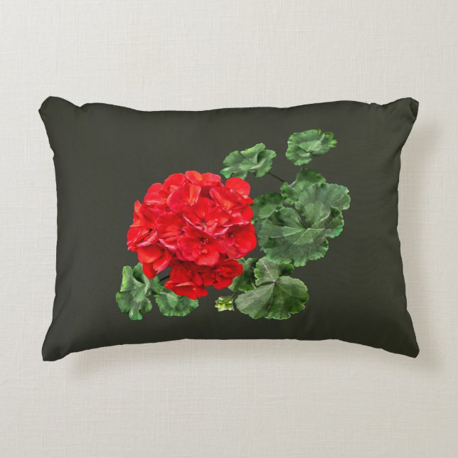Cojín Decorativo Brillante Red Geranium (Anverso)