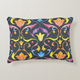 Cojín Decorativo Brillo barroco: Encanto Vintage colorido.