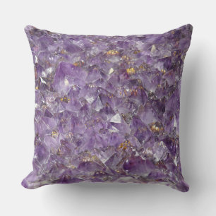 Cojín Decorativo Brillo de Amatista Dorada