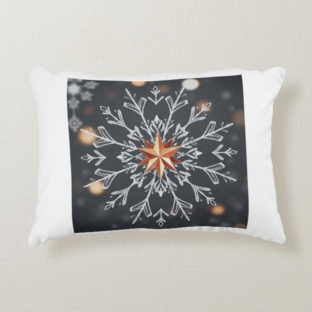 Cojín Decorativo Brillo de Estrella Rústica (Anverso)
