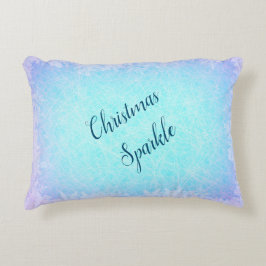 Cojín Decorativo Brillo de Navidad azul helado